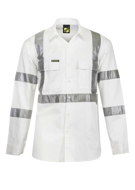 Workcraft Night White HiVis X Back Shirt
