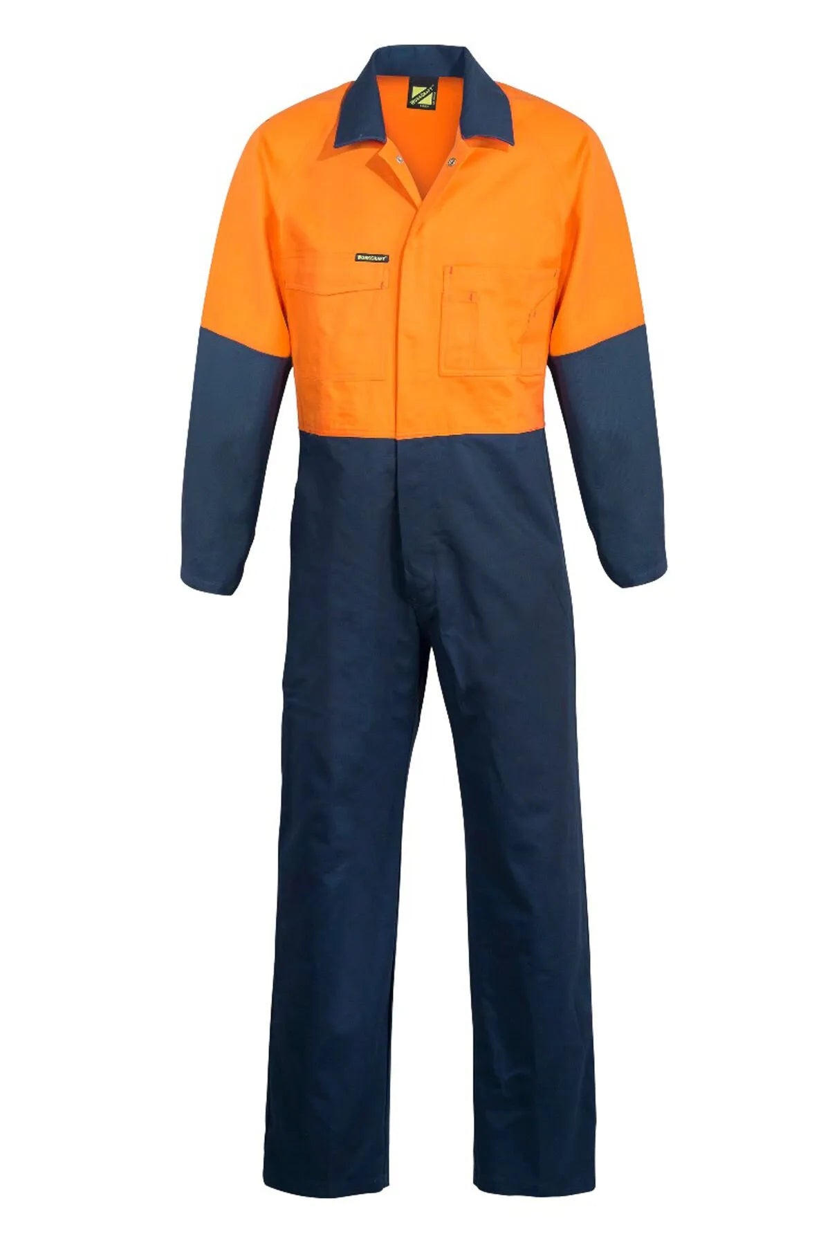 Workcraft HiVis Cotton Drill Coveralls - Long