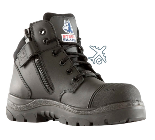 Steel Blue Parkes Low Cut Zip Sided Composite Toe Safety Boot w/ Scuff Cap