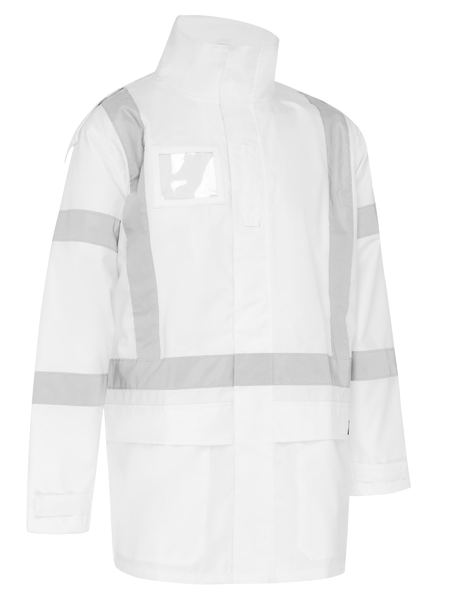 Bisley Night White Taped Biomotion Rain Jacket