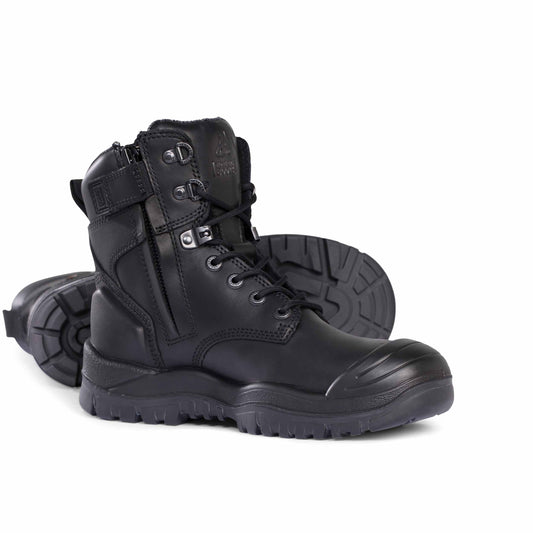 Mongrel 561020 High Ankle Zip-Sided Safety Boot w/ Scuff Cap - Black