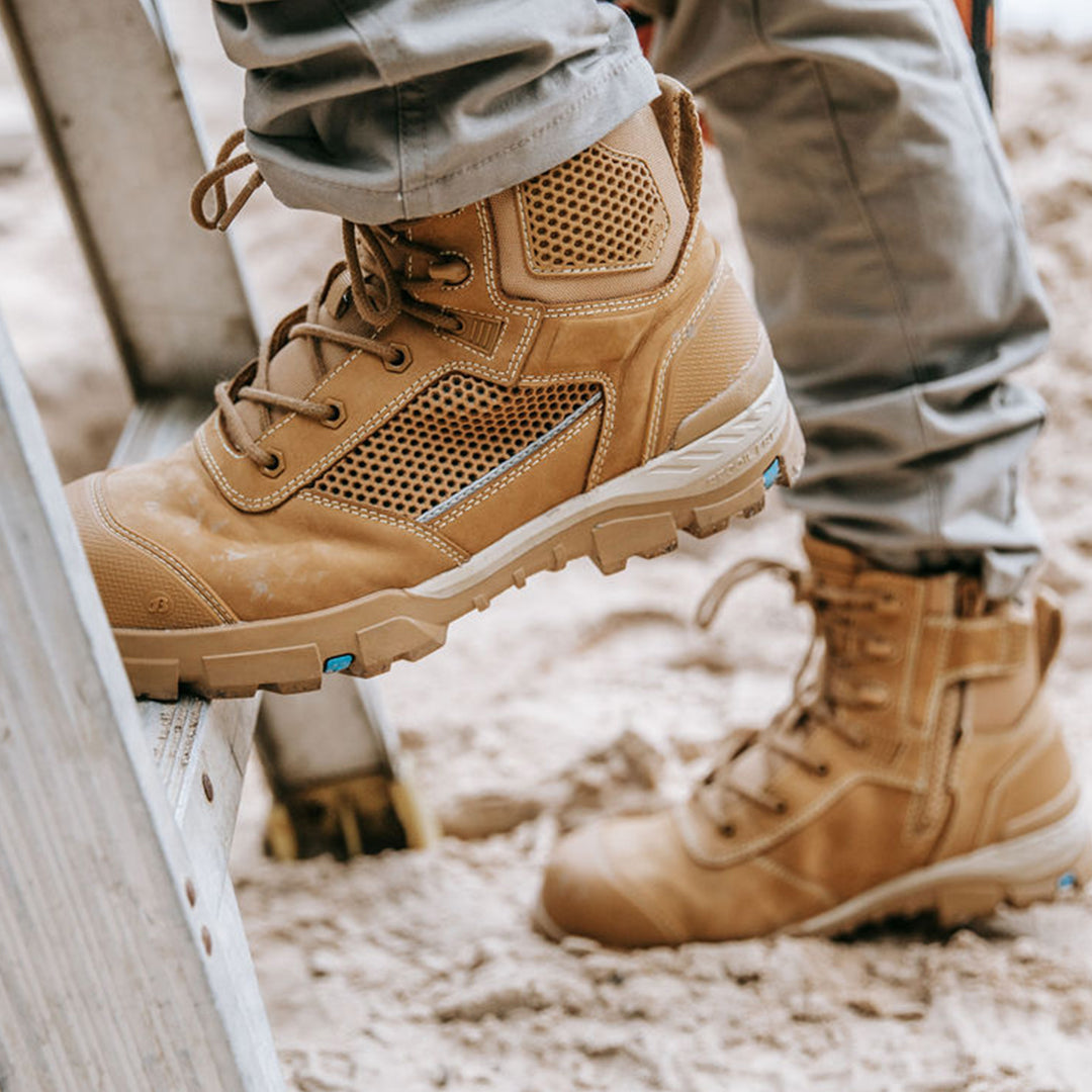 Bata Avenger Zip Sided Safety Boot - Wheat