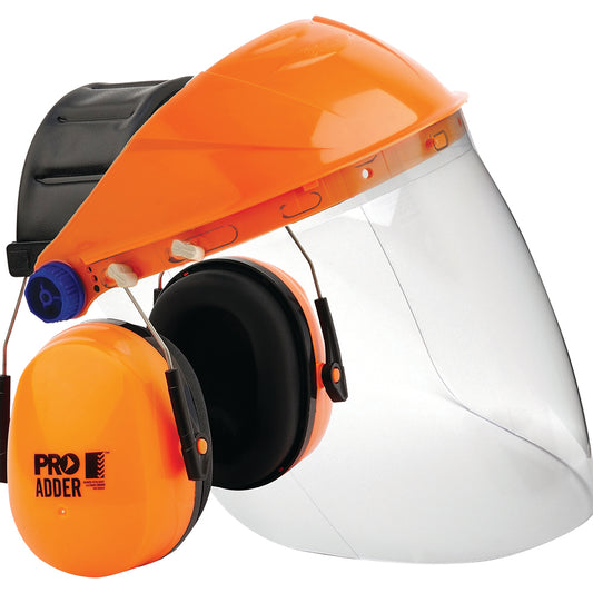 ProChoice Browguard + Clear Visor + Adder  Earmuff Combo