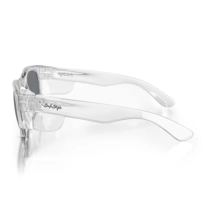 SafeStyle Classics Clear Frame Smoke Lens Safety Spec