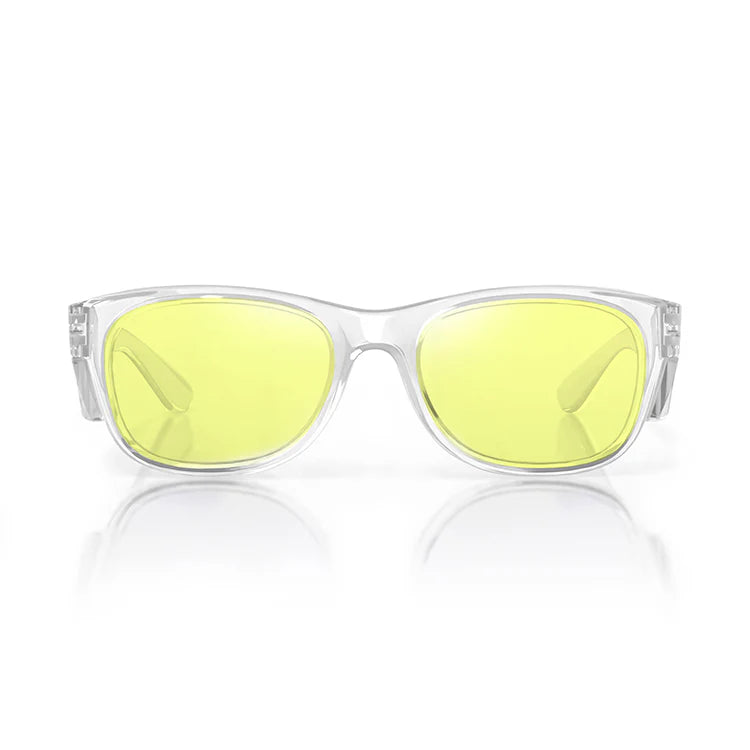 SafeStyle Classics Clear Frame Yellow Lens Safety Spec