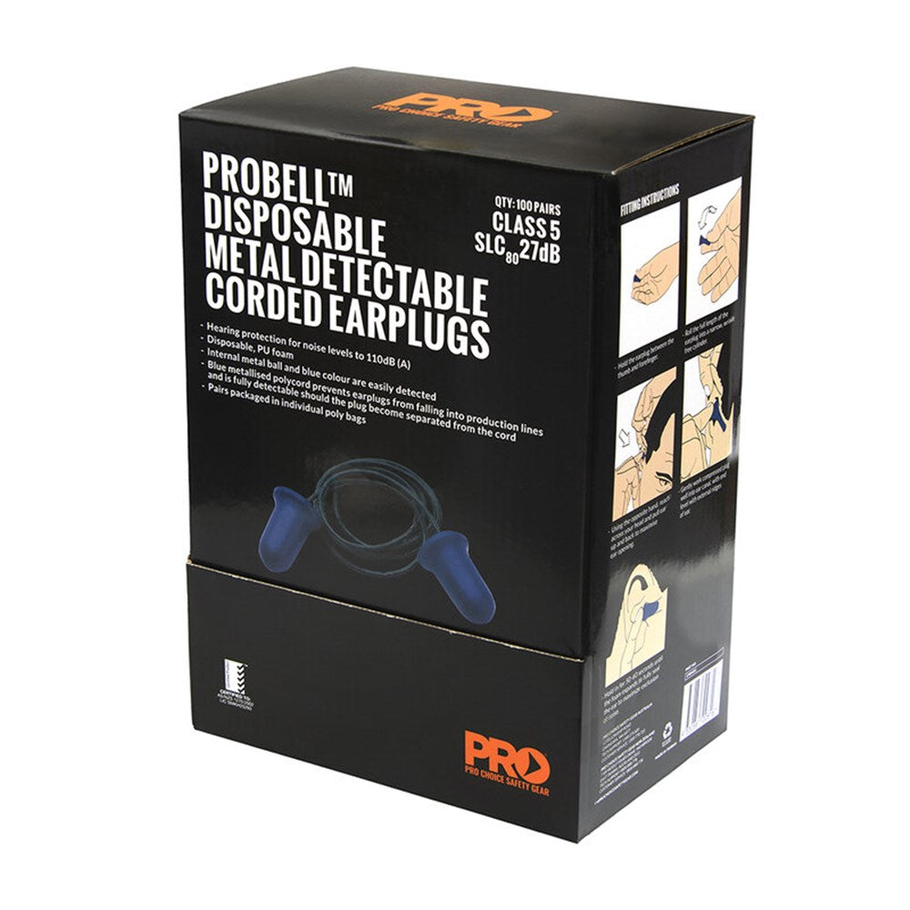 ProChoice Probell Metal Detectable Earplugs Corded