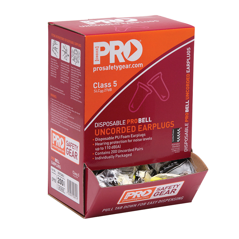 ProChoice Probell Disposable Uncorded Earplugs Uncorded