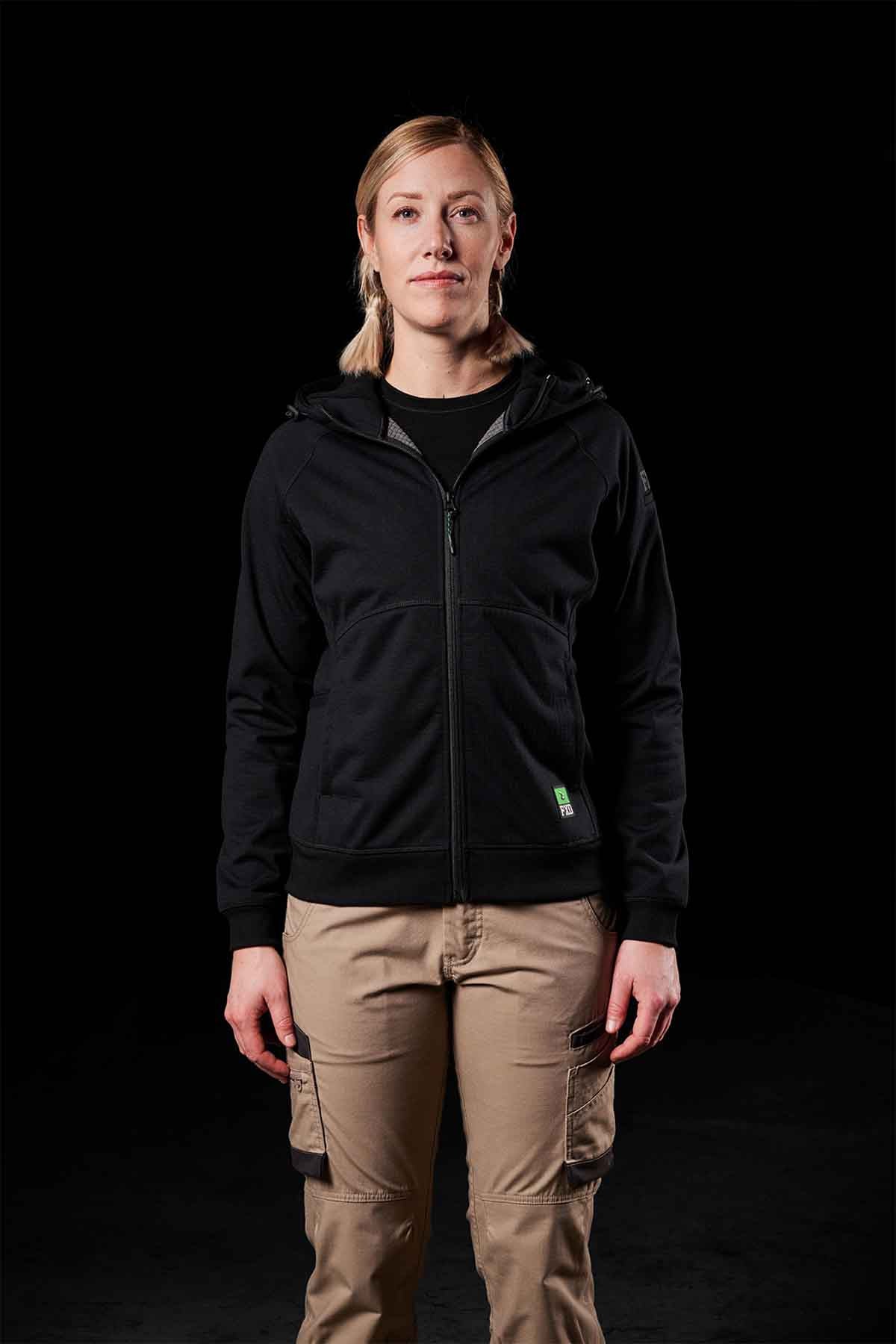 FXD WF-3W Women's Bonded Three-Layer Membrane Fleece Zip Hoodie