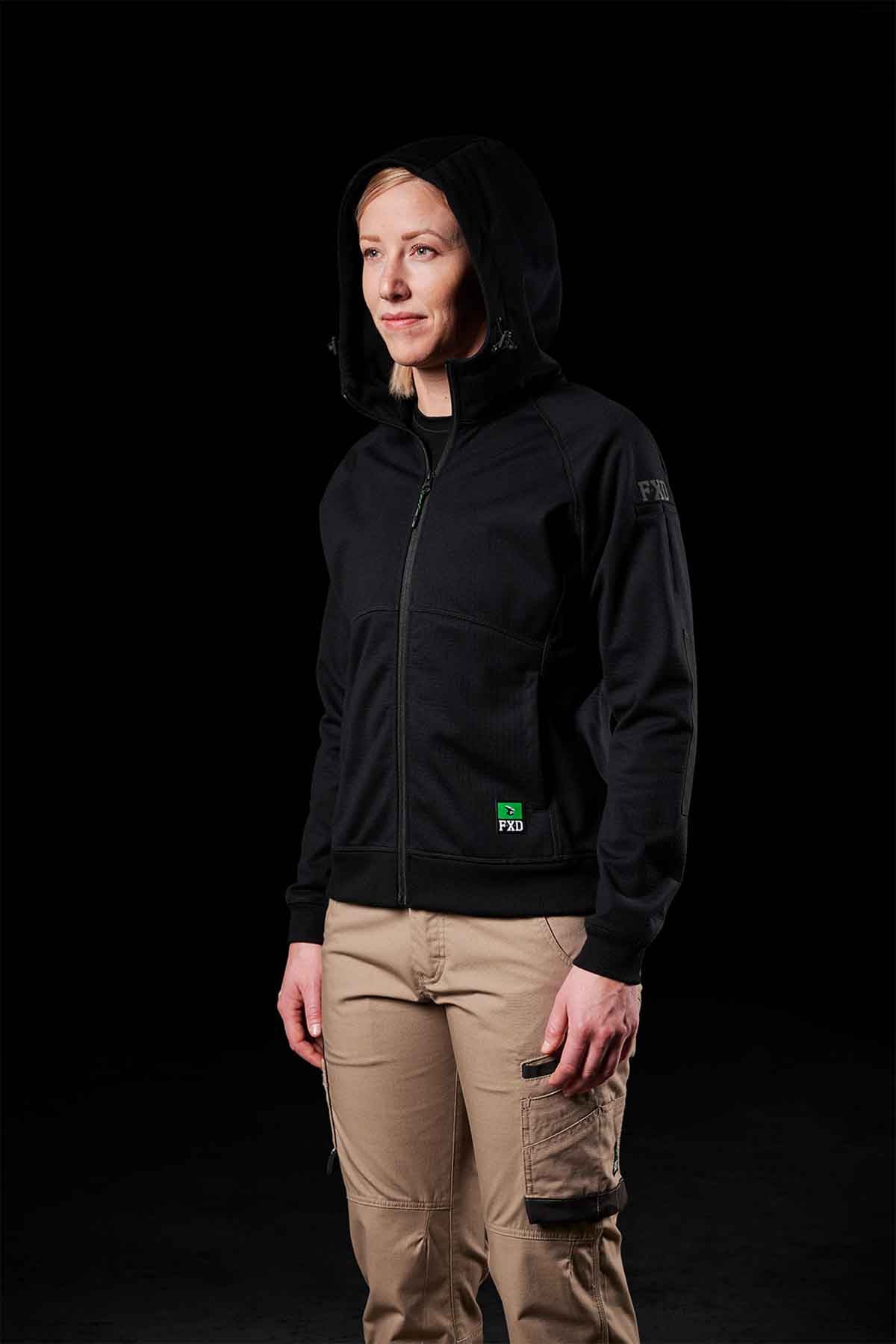 FXD WF-3W Women's Bonded Three-Layer Membrane Fleece Zip Hoodie