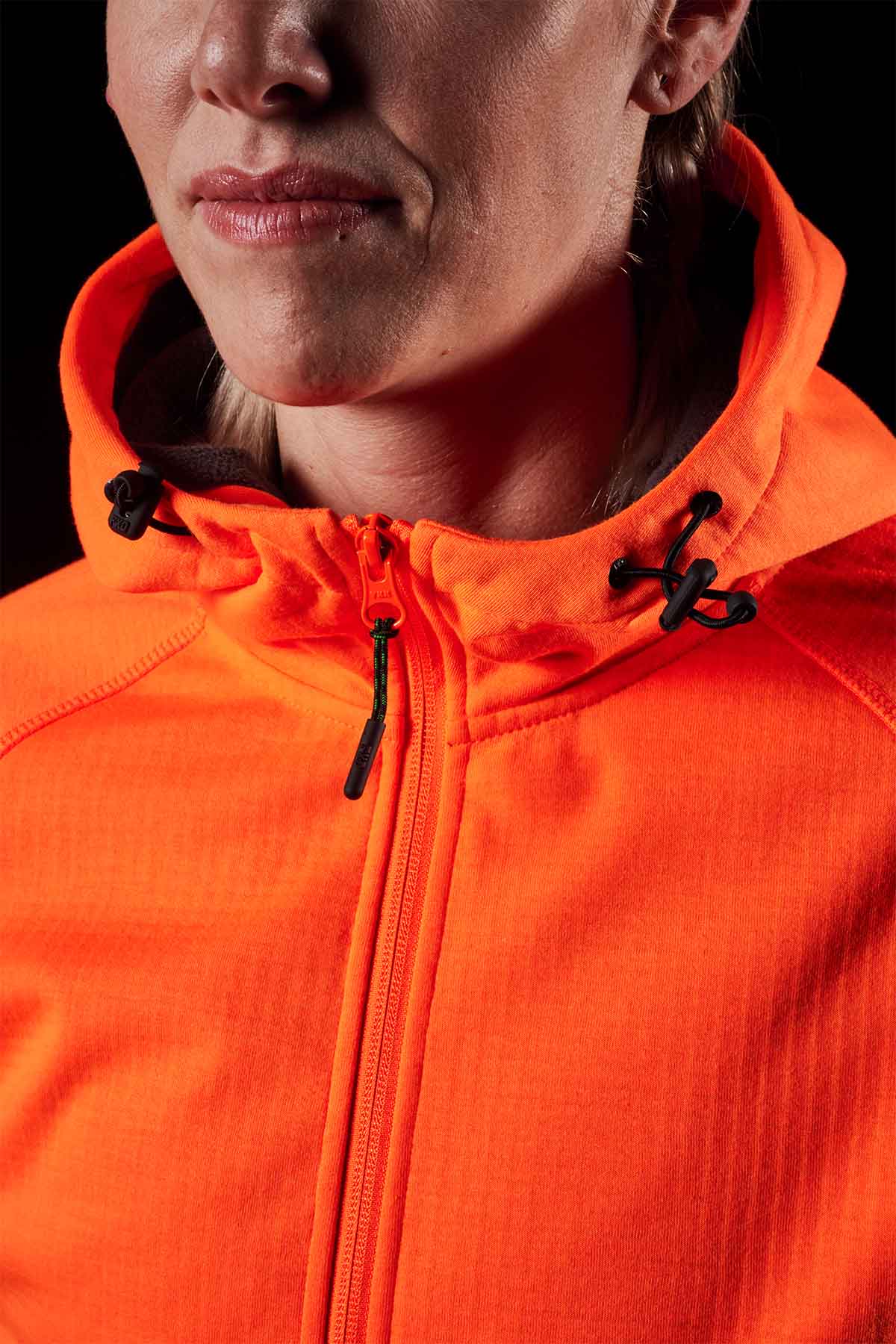 FXD WF-3W Women's HiVis Bonded Three-Layer Membrane Fleece Zip Hoodie