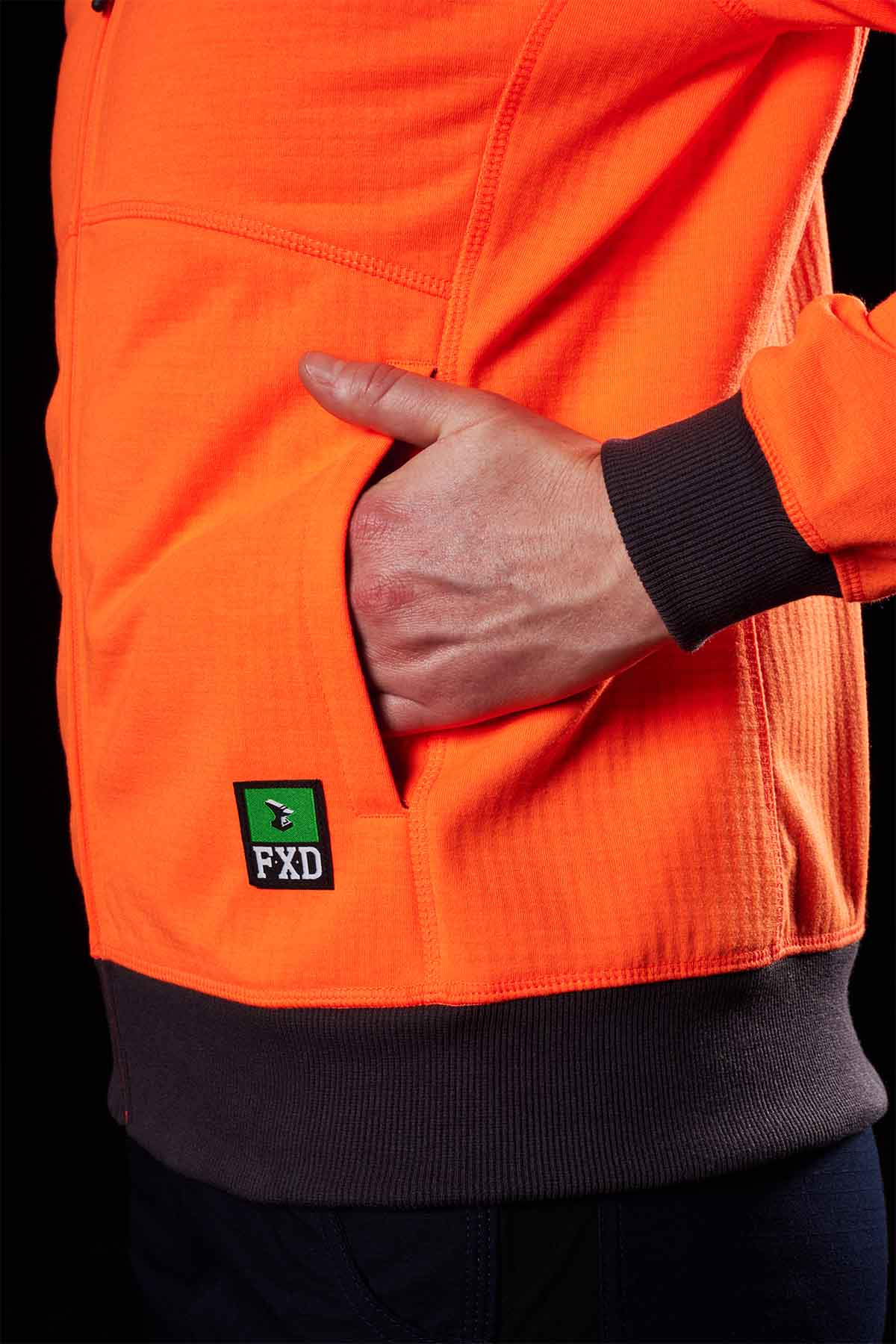 FXD WF-3W Women's HiVis Bonded Three-Layer Membrane Fleece Zip Hoodie