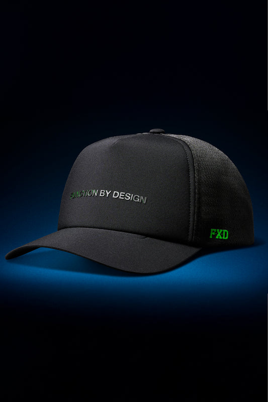 FXD CP-13 Tech Trucker Cap - Black/Small Logo