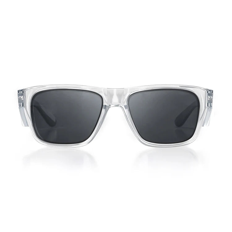 SafeStyle Fusion Clear Frame Smoke Lens Safety Spec