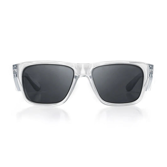 SafeStyle Fusion Clear Frame Smoke Lens Safety Spec