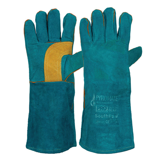 ProChoice Pyromate® South Paw® Left Hand Pair - Green & Gold Kevlar® Gloves