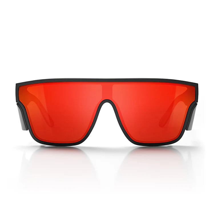 SafeStyle Primes Matt Black Frame Reflectors Red Lens Safety Spe