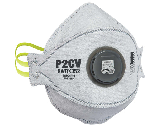 Force360 P2V Flat Fold Valved Carbon Respirator