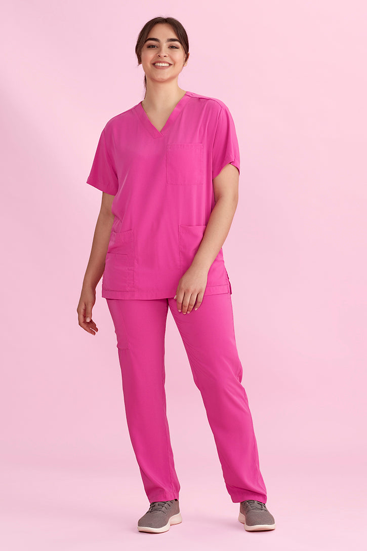 Biz Care Unisex Avery Pink Scrub Pant