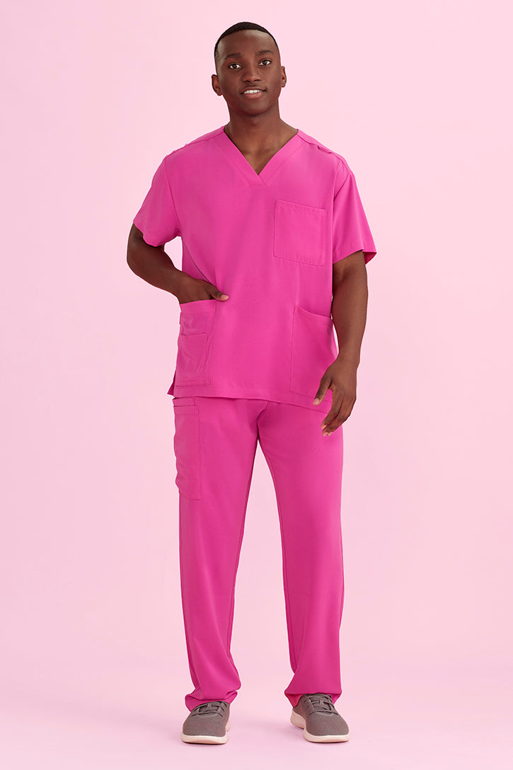 Biz Care Unisex Avery Pink Scrub Pant