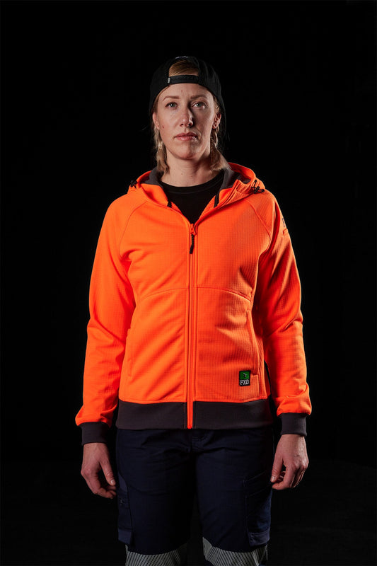 FXD WF-3W Women's HiVis Bonded Three-Layer Membrane Fleece Zip Hoodie