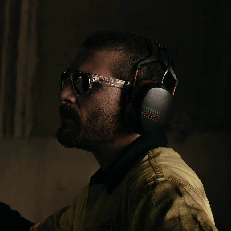 SafeStyle Fusion Clear Frame Smoke Lens Safety Spec