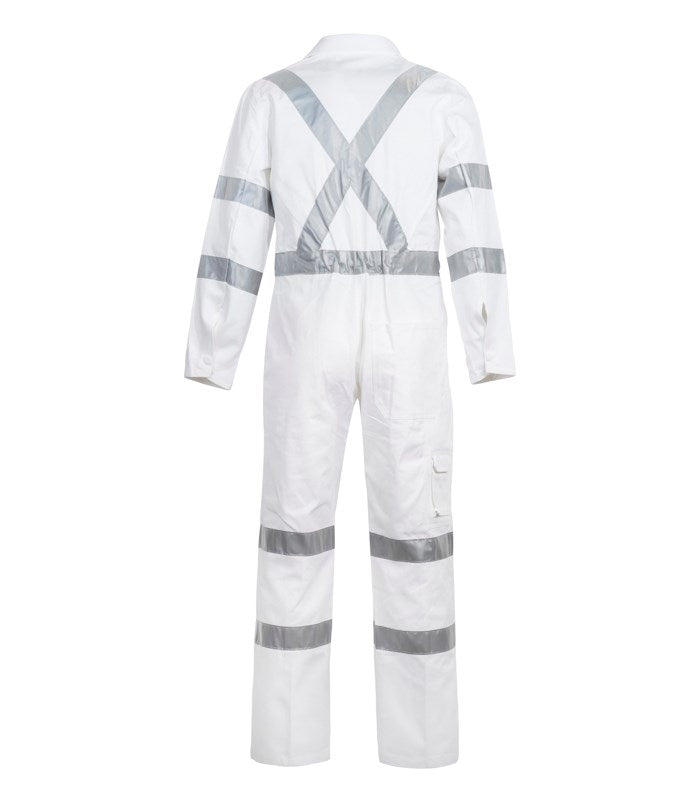 Workcraft Night White HiVis Taped Coveralls