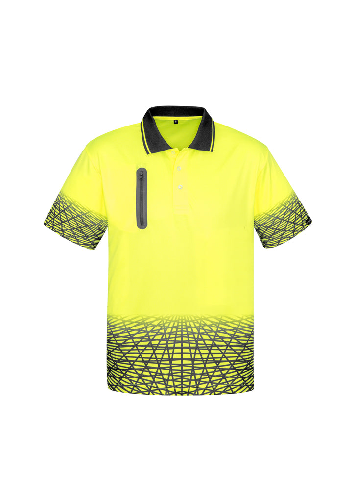 Syzmik Tracks HiVis Microfibre Short Sleeve Polo - ZH300