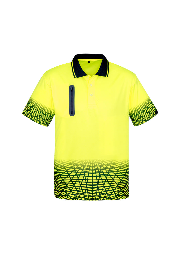 Syzmik Tracks HiVis Microfibre Short Sleeve Polo - ZH300