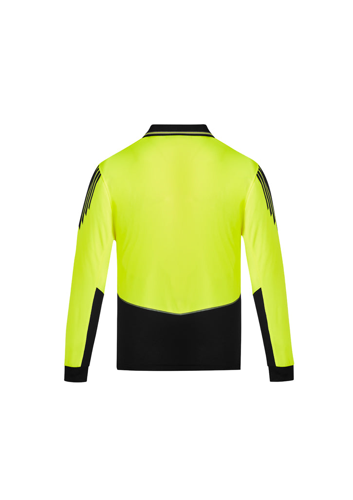 Syzmik Flux HiVis Microfibre Long Sleeve Polo - ZH310