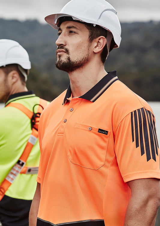 Syzmik Flux HiVis Microfibre Short Sleeve Polo - ZH315