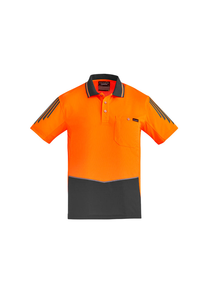 Syzmik Flux HiVis Microfibre Short Sleeve Polo - ZH315