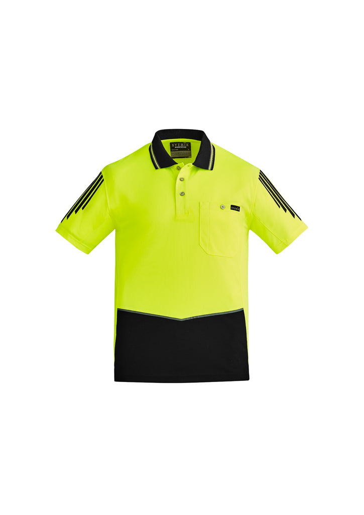 Syzmik Flux HiVis Microfibre Short Sleeve Polo - ZH315