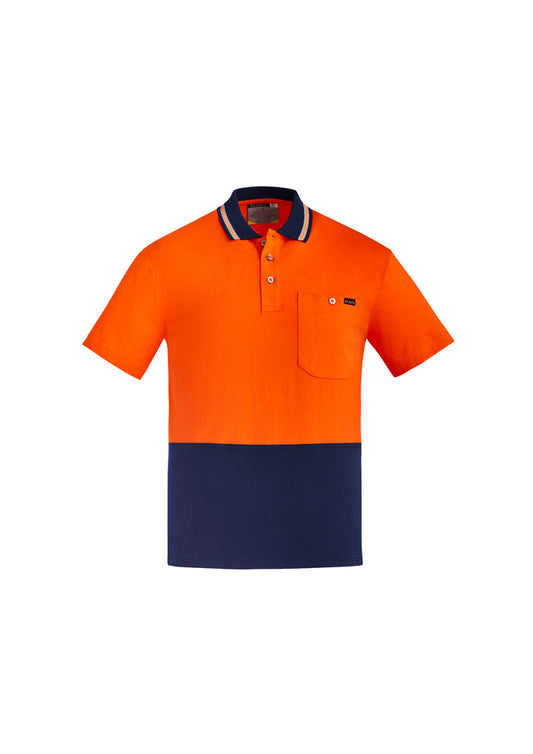 Syzmik Mens HiVis Cotton Short Sleeve Polo - ZH435