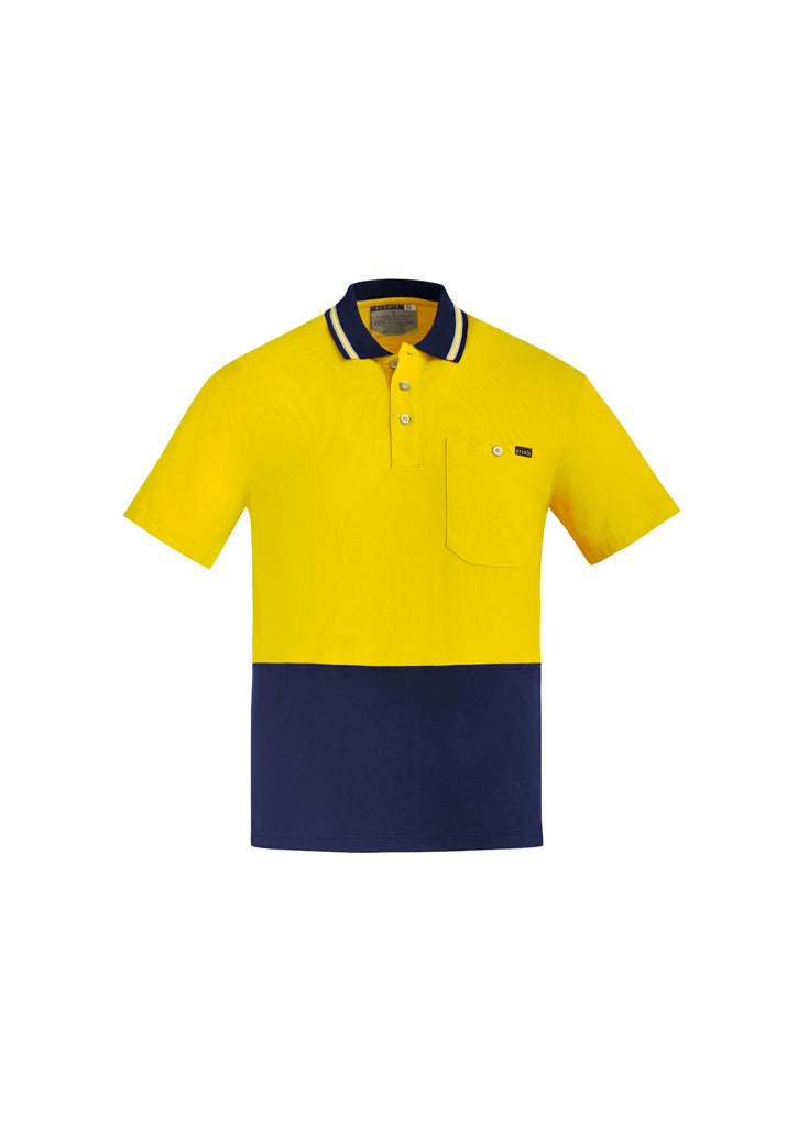 Syzmik Mens HiVis Cotton Short Sleeve Polo - ZH435