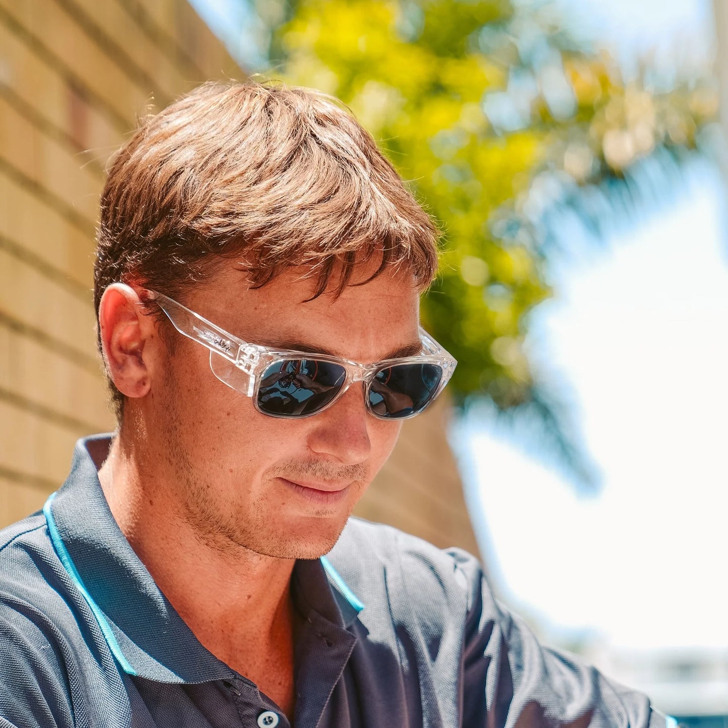 SafeStyle Classics Clear Frame Smoke Lens Safety Spec