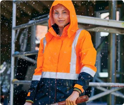 Bisley Women’s H Taped Two Tone HI VIS RAIN JACKET