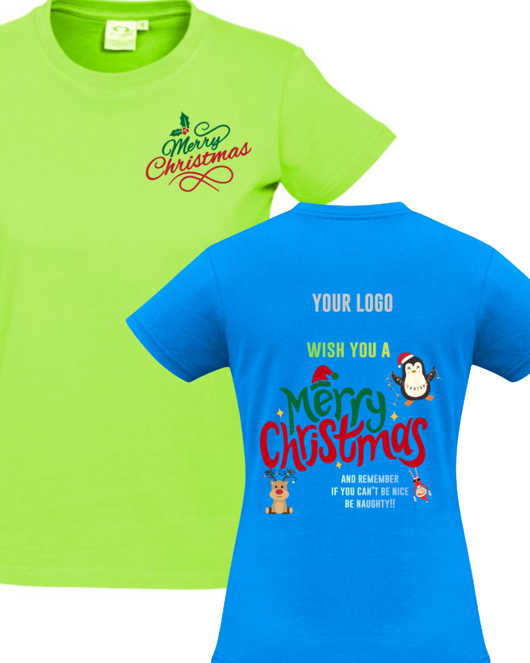 Customised Ladies Christmas Tee