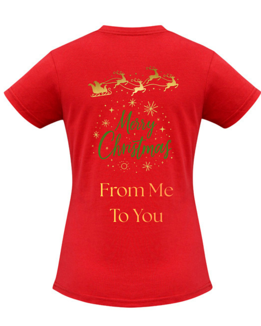 Customised Ladies Christmas Tee