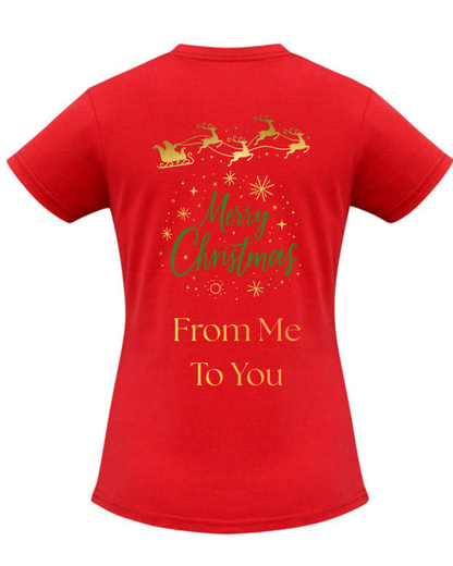 Customised Ladies Christmas Tee