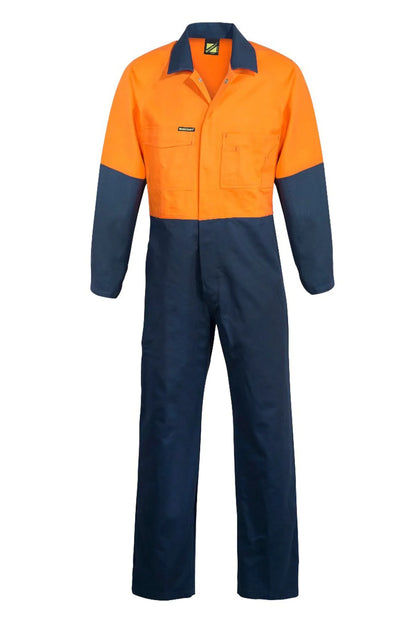 Workcraft HiVis Cotton Drill Coveralls - Long