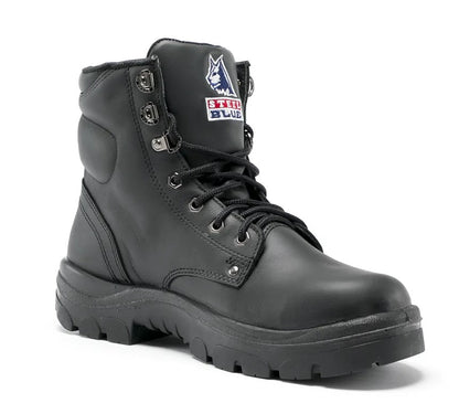 Steel Blue Argyle High Ankle Lace Up Safety Boot