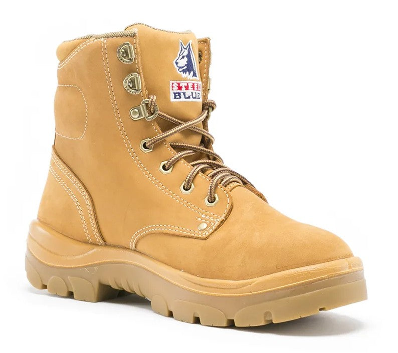 Steel Blue Argyle High Ankle Lace Up Safety Boot