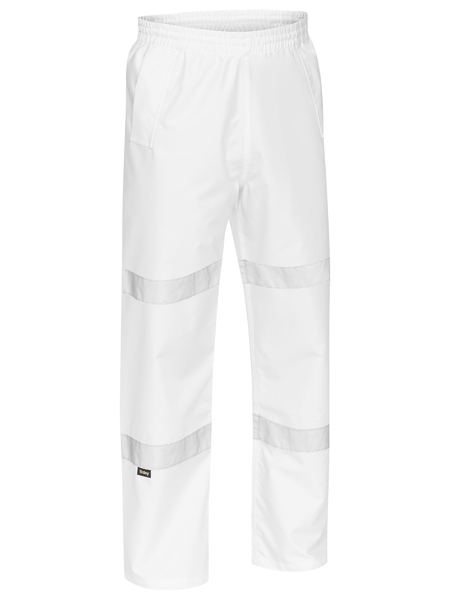 Bisley Night White HiVis Taped Shell Rain Pant