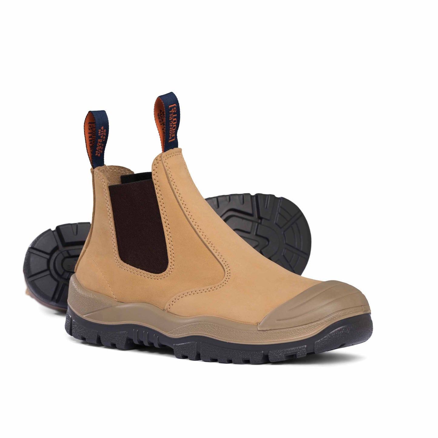 Mongrel 44050 Premium Elastic Sided Safety Boot w/ Bump Cap - Wheat