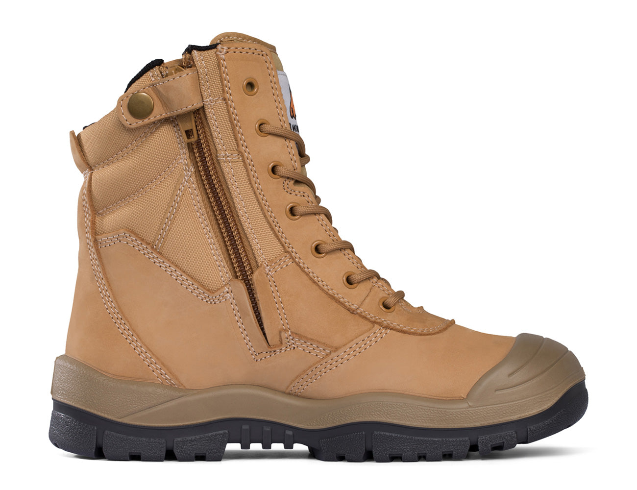Mongrel 451050 High Leg Zip-Sided Boot w/ Scuff Cap - Wheat