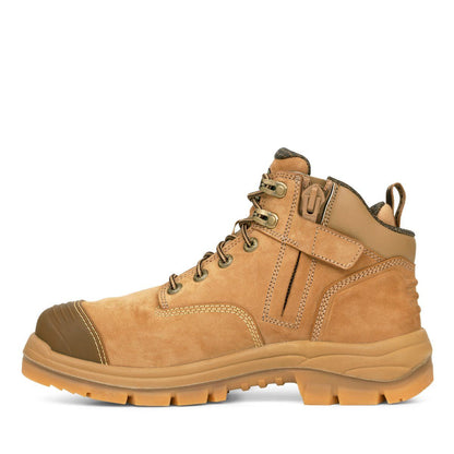 Oliver AT 45-650Z Composite Toe Zip Sided 130mm Boot - Stone