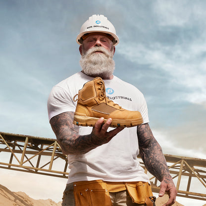 Bata Avenger Zip Sided Safety Boot - Wheat