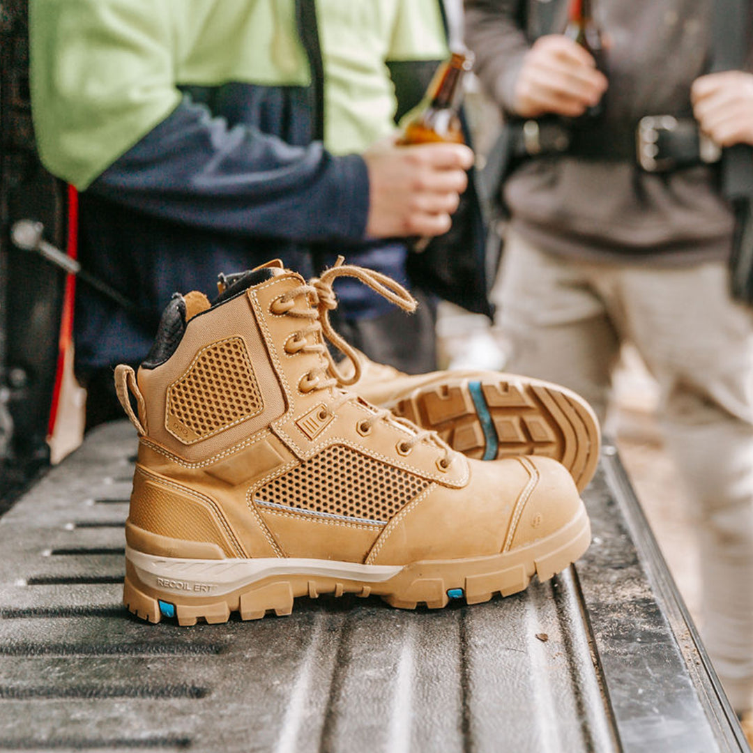 Bata Avenger Zip Sided Safety Boot - Wheat