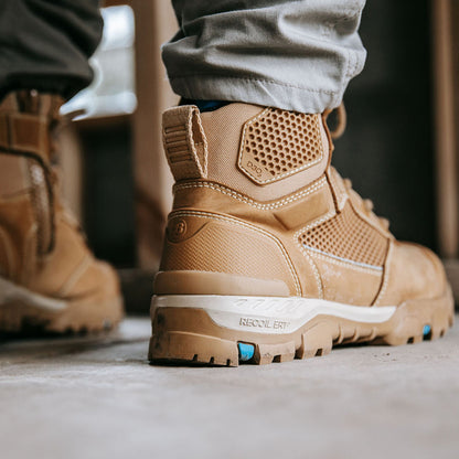 Bata Avenger Zip Sided Safety Boot - Wheat