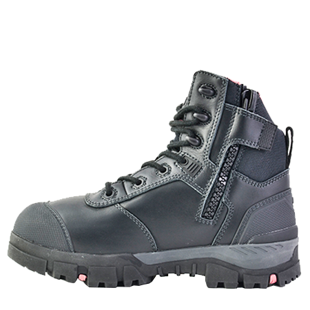 Bata Ladies Avenger Zip Sided Safety Boot - Black